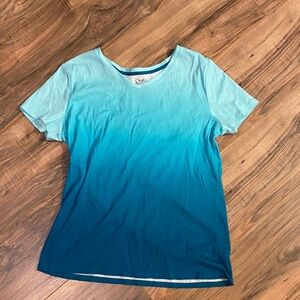 Croft & Barrow Teal Ombre Women's Top